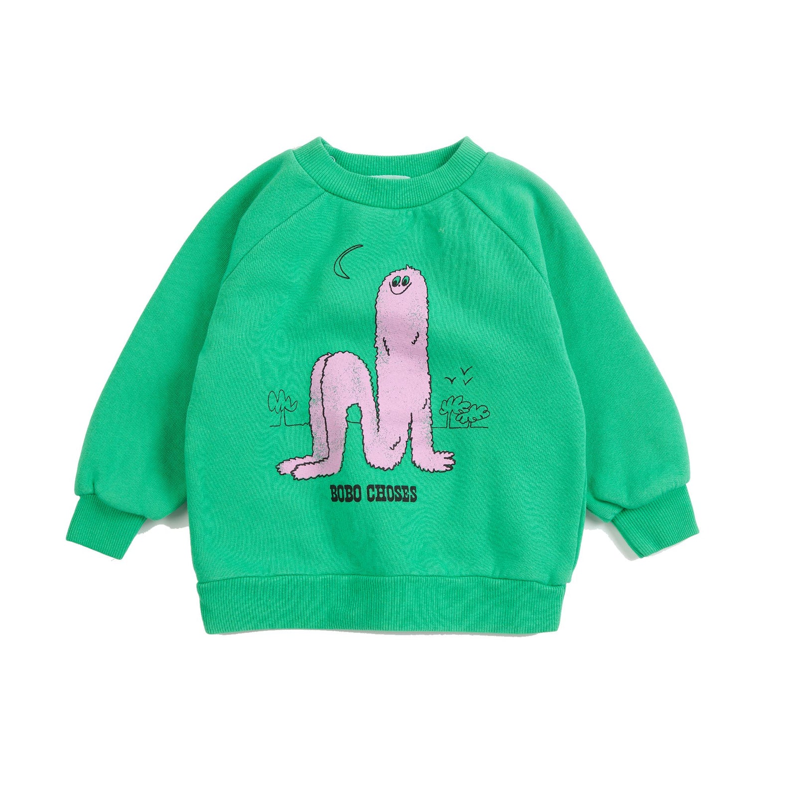 Bobo Choses Long Pinky Puff Sweatshirt, All About Monsters collection