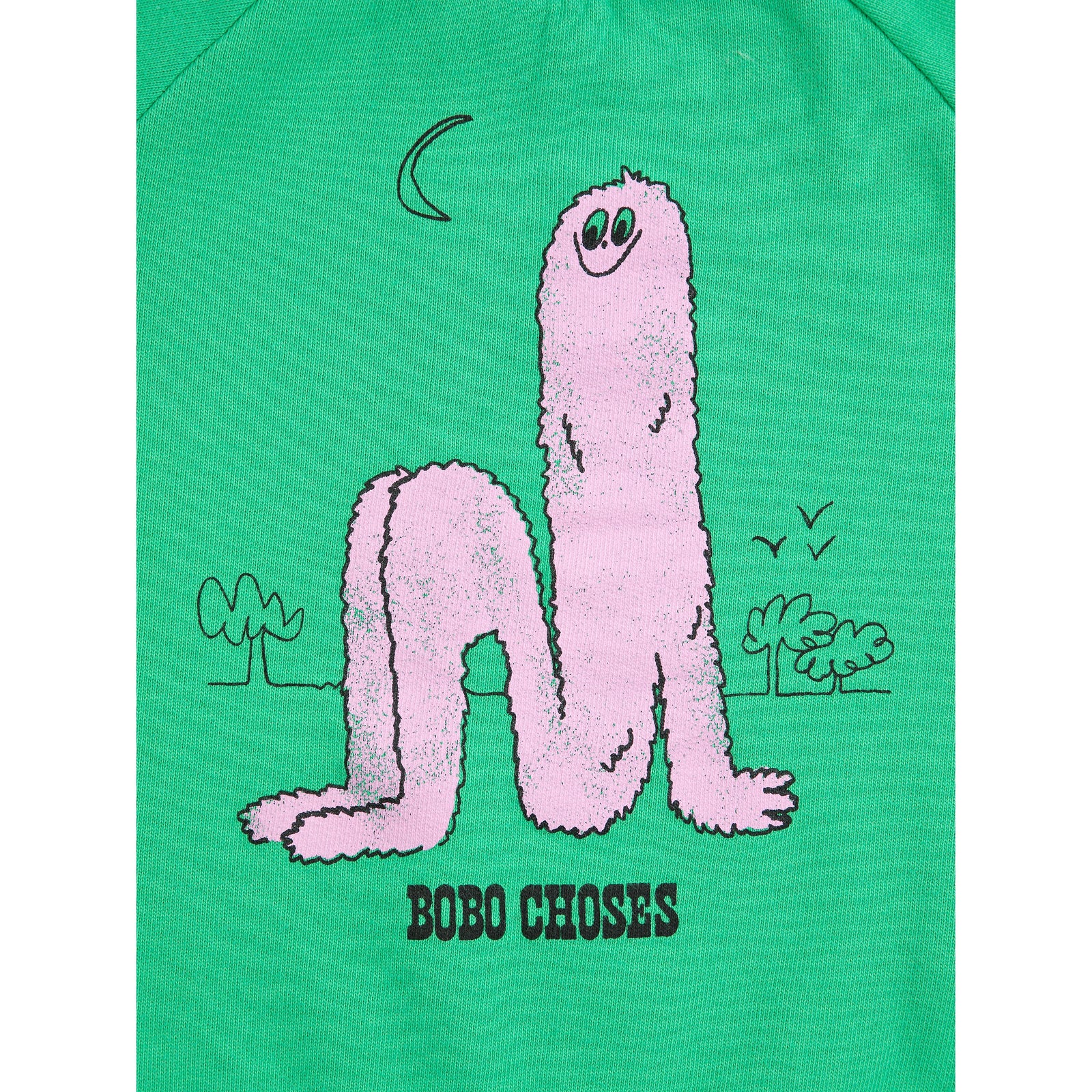 Bobo Choses Long Pinky Puff Sweatshirt, All About Monsters collection, view 3