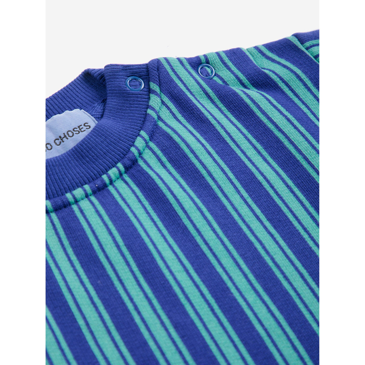 Bobo Choses Booo Bo Choses Tag Stripes Sweatshirt, All About Monsters collection, view 3