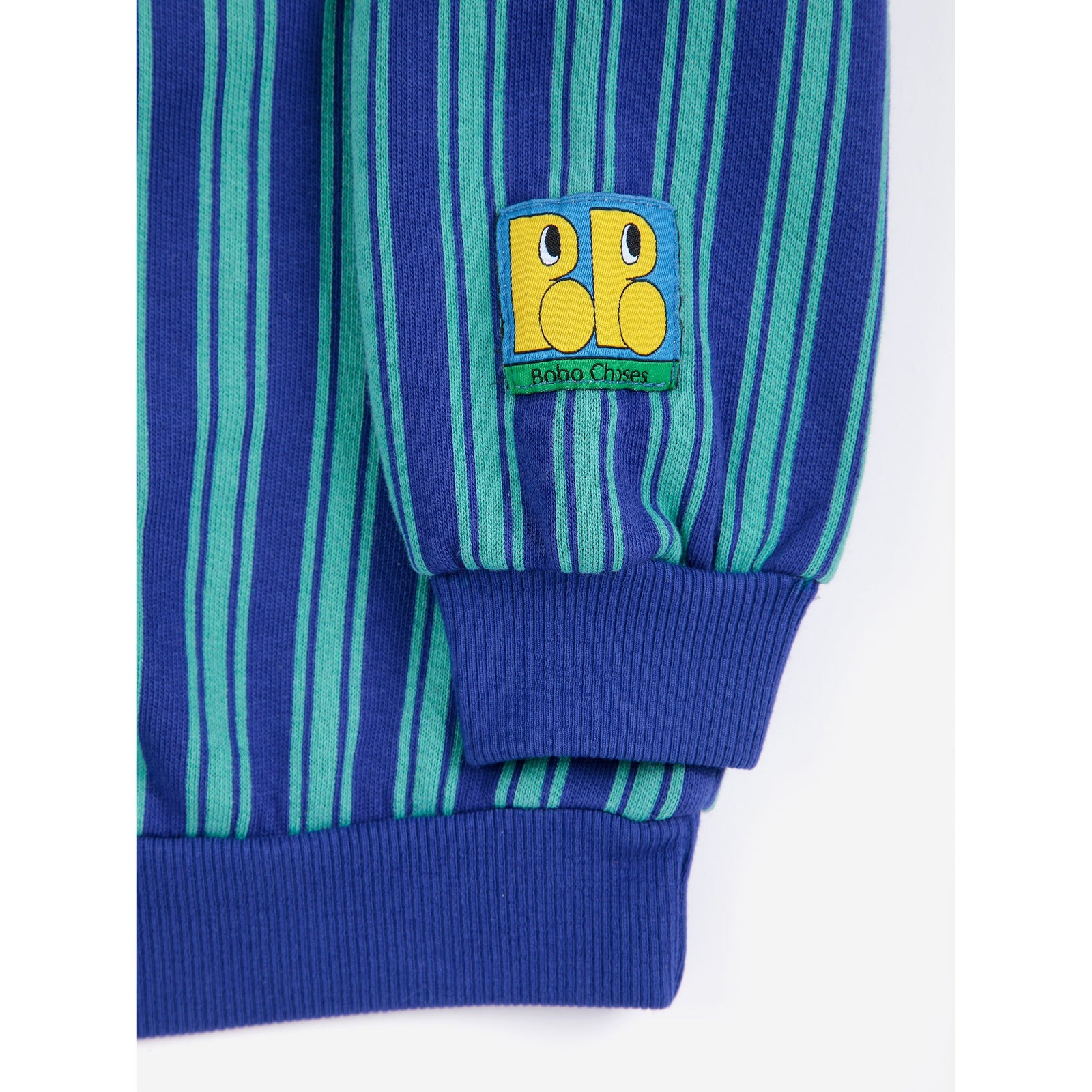 Bobo Choses Booo Bo Choses Tag Stripes Sweatshirt, All About Monsters collection, view 5