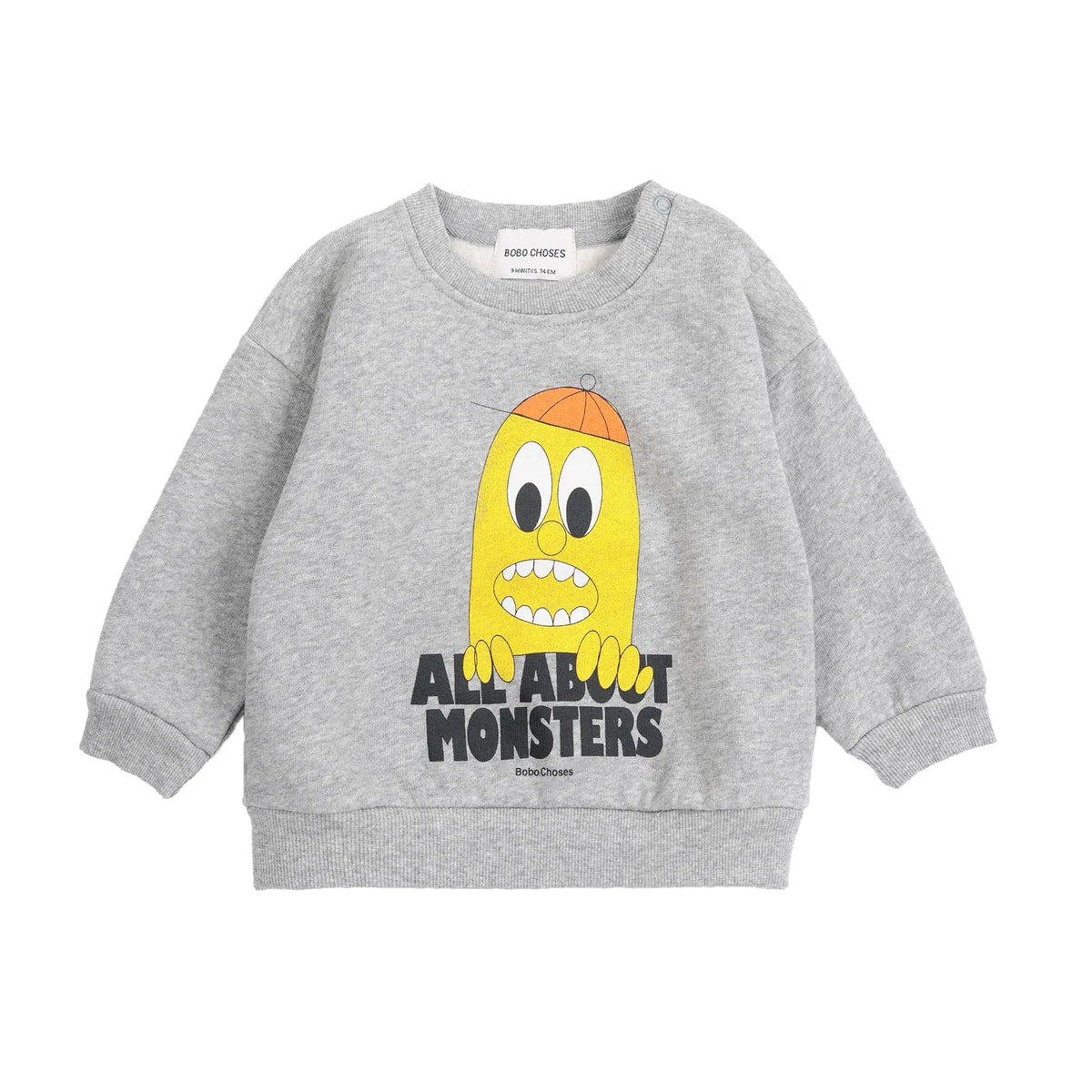 Bobo Choses Bigtooth Lemon Sweatshirt, All About Monsters collection