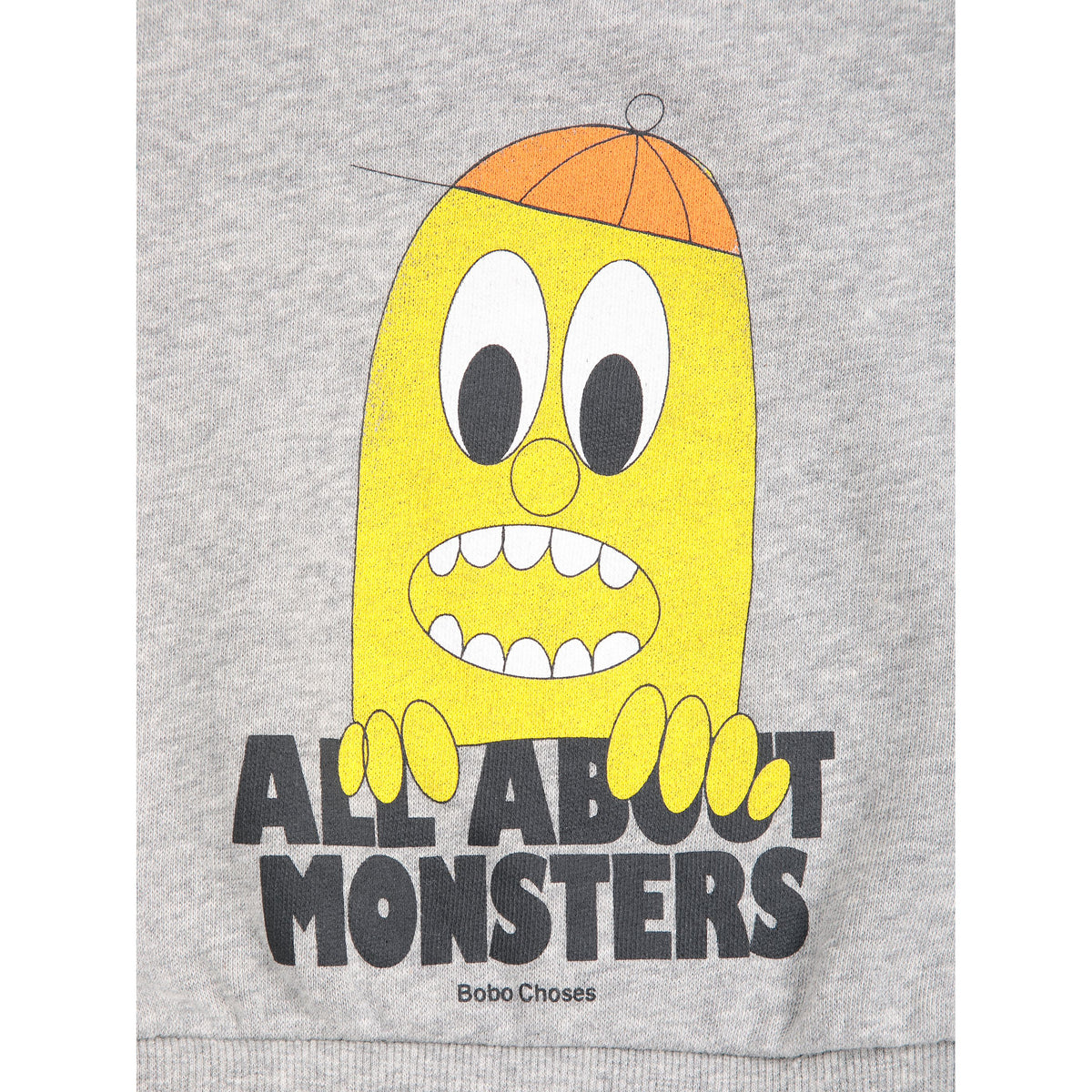 Bobo Choses Bigtooth Lemon Sweatshirt, All About Monsters collection, view 3