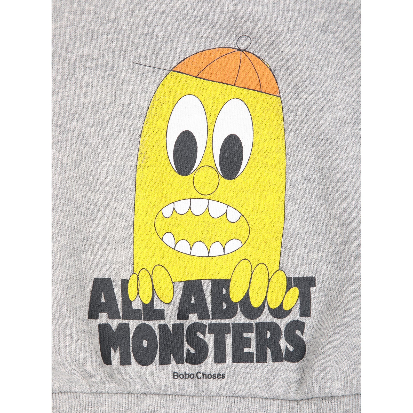 Bobo Choses Bigtooth Lemon Sweatshirt, All About Monsters collection, view 3