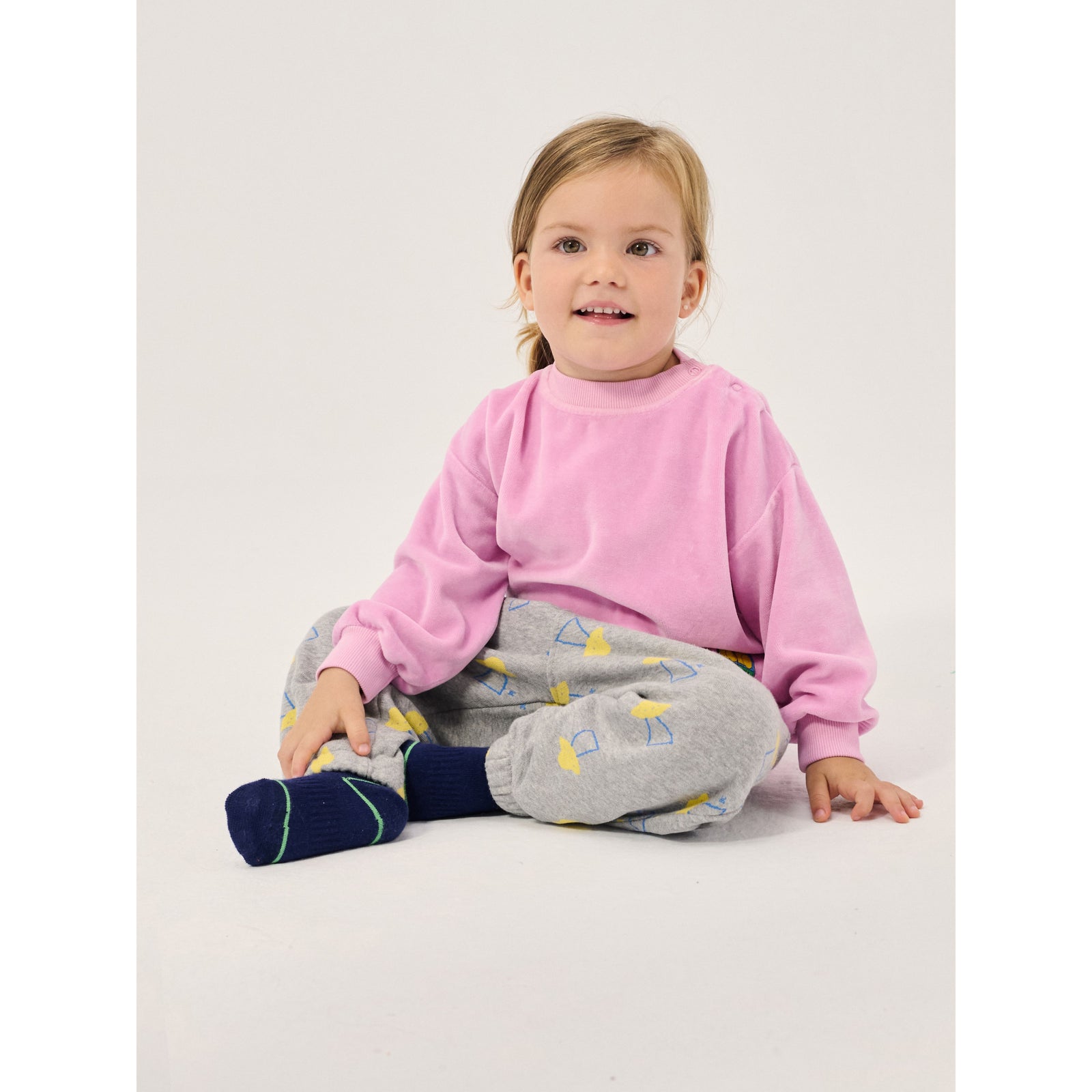 Bobo Choses Booo Bo Choses Tag Velvet Sweatshirt, All About Monsters collection, view 6
