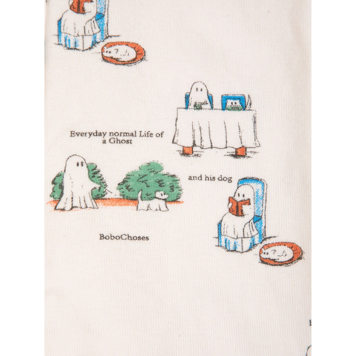Bobo Choses Everyday Ghosts All Over Leggings, All About Monsters collection, view 2