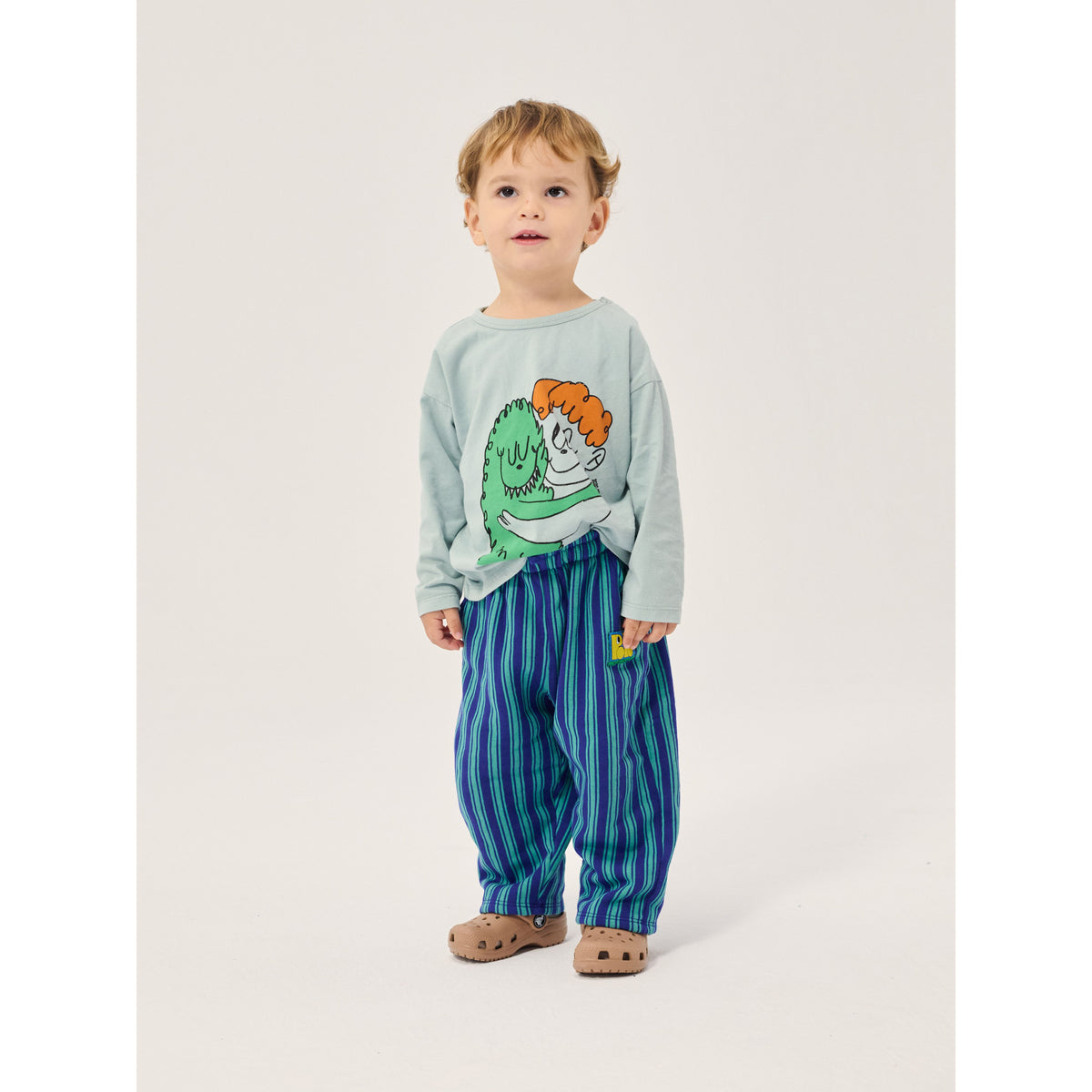 Bobo Choses Booo Bo Choses Tag Stripes Jogging Pants, All About Monsters collection, view 2