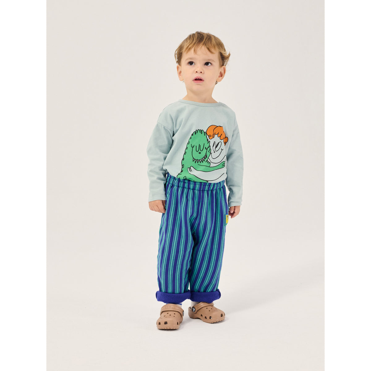 Bobo Choses Booo Bo Choses Tag Stripes Jogging Pants, All About Monsters collection, view 9