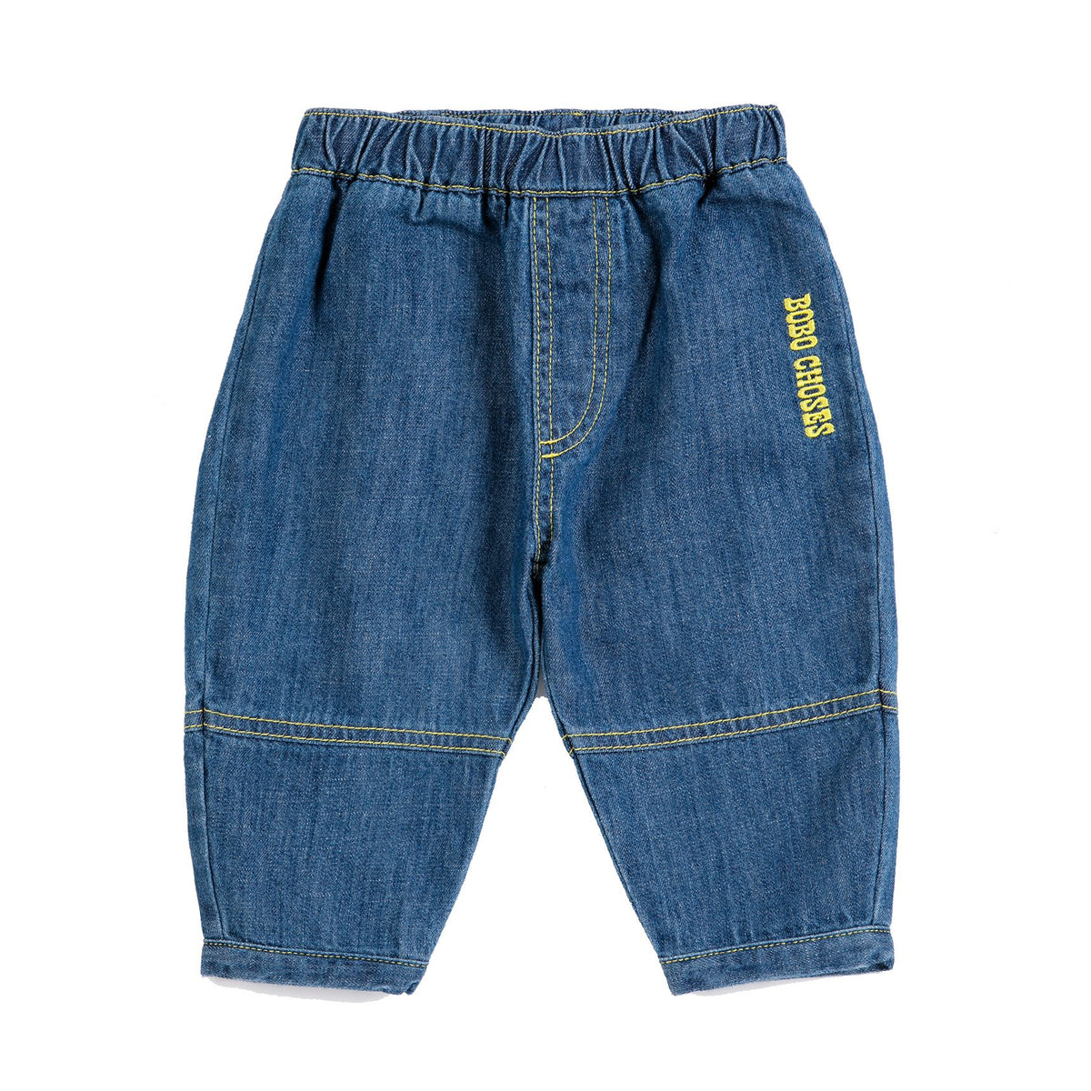 Bobo Choses Taxi Saurus Tag Denim Pants, All About Monsters collection
