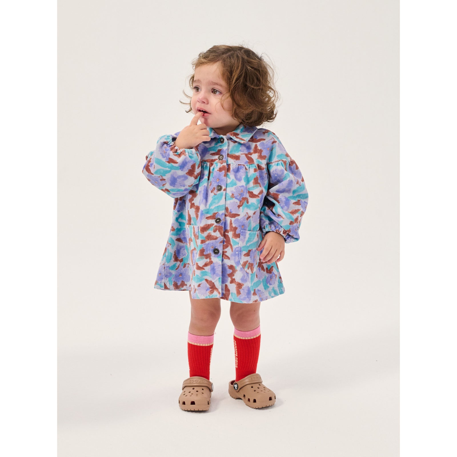 Bobo Choses Watercolor All Over Woven Dress, All About Monsters collection