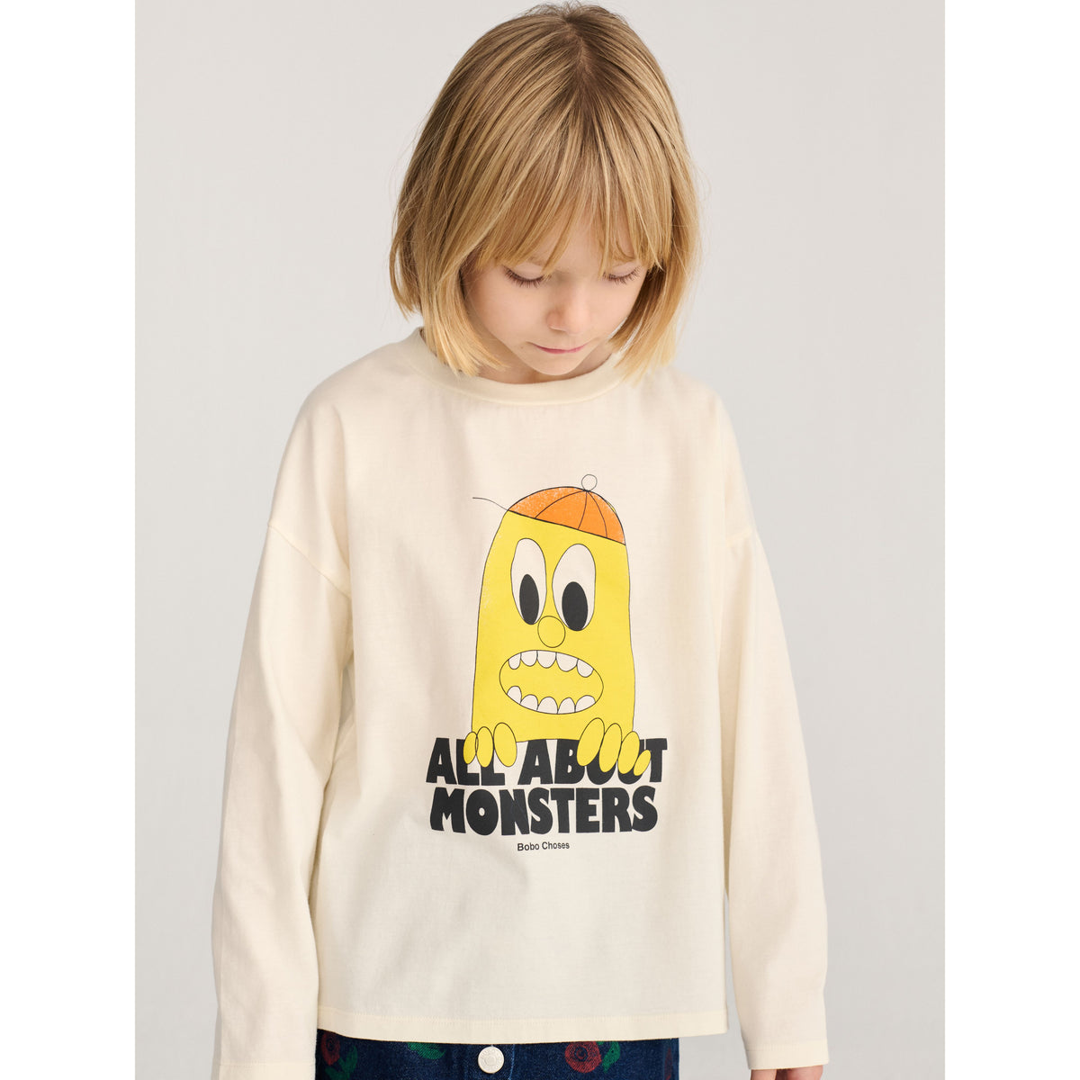 Bobo Choses Bigtooth Lemon T-Shirt, All About Monsters collection, view 2
