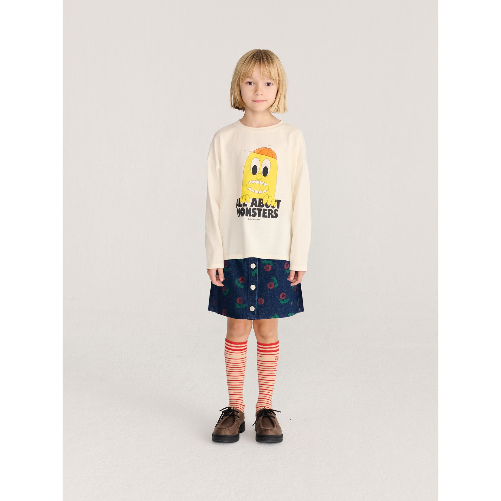 Bobo Choses Bigtooth Lemon T-Shirt, All About Monsters collection, view 3