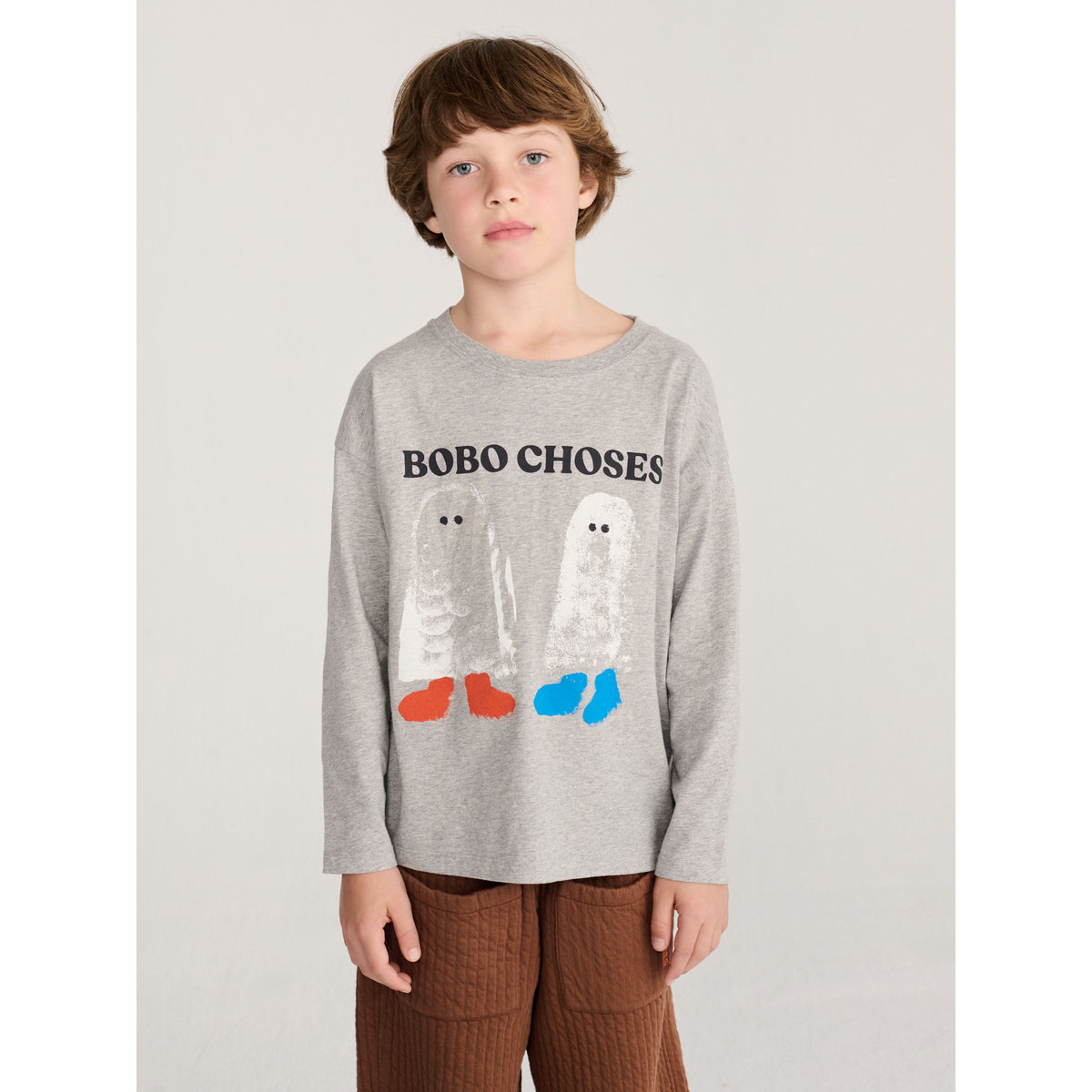 Bobo Choses Booty Ghosts T-Shirt, All About Monsters collection, view 2