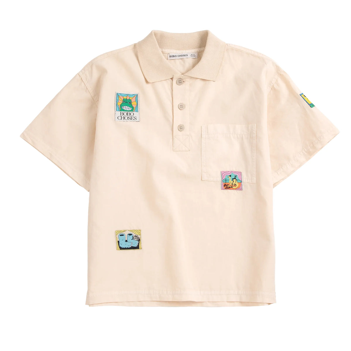 Bobo Choses Bobo Labelled Boxy Shirt, All About Monsters collection