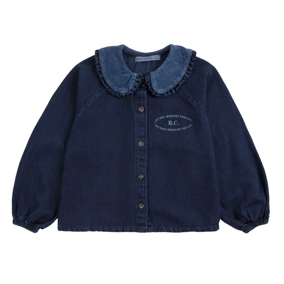 Bobo Choses Mystery Bc Denim Blouse, All About Monsters collection