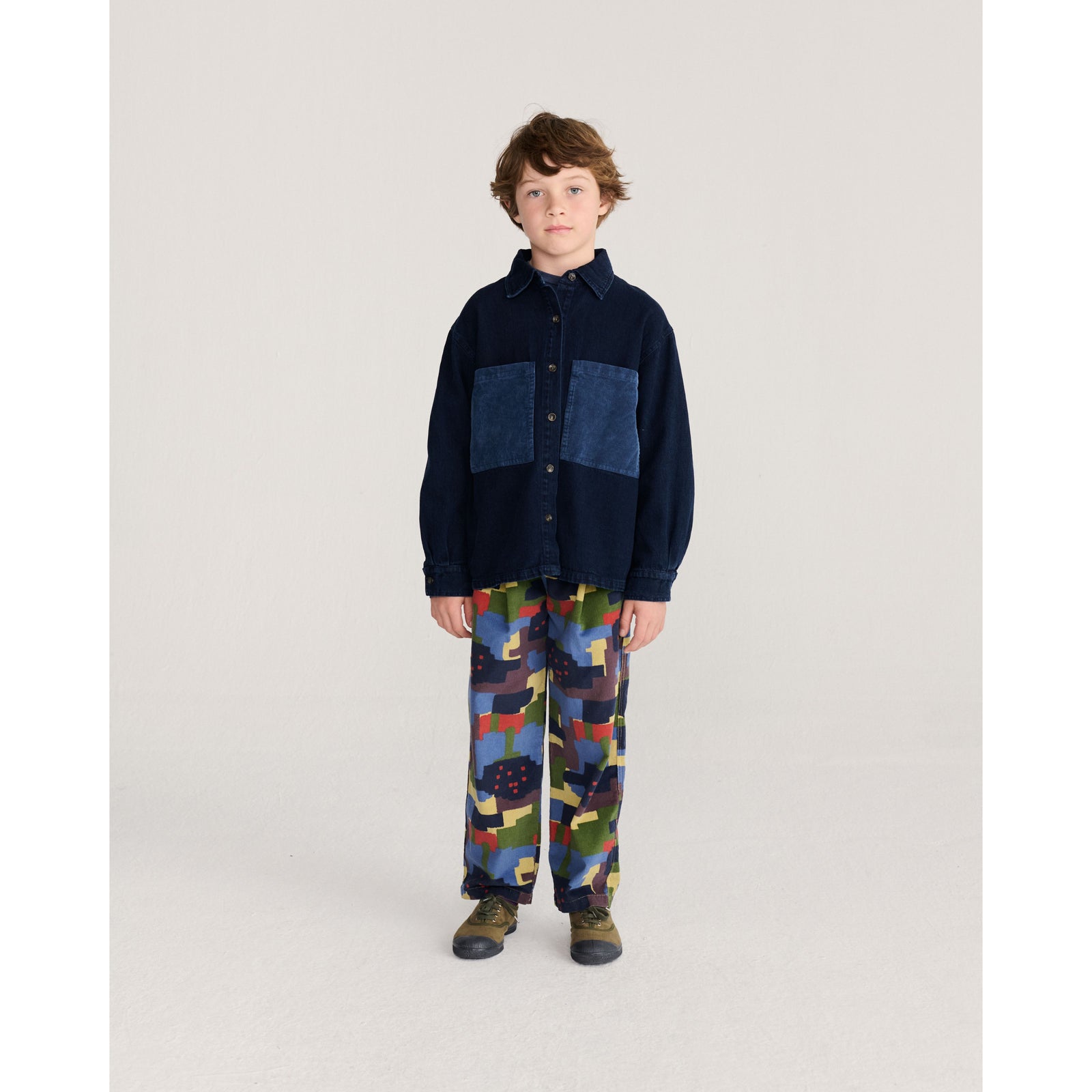 Bobo Choses Booo Bo Choses Tag Denim Shirt, All About Monsters collection, view 6