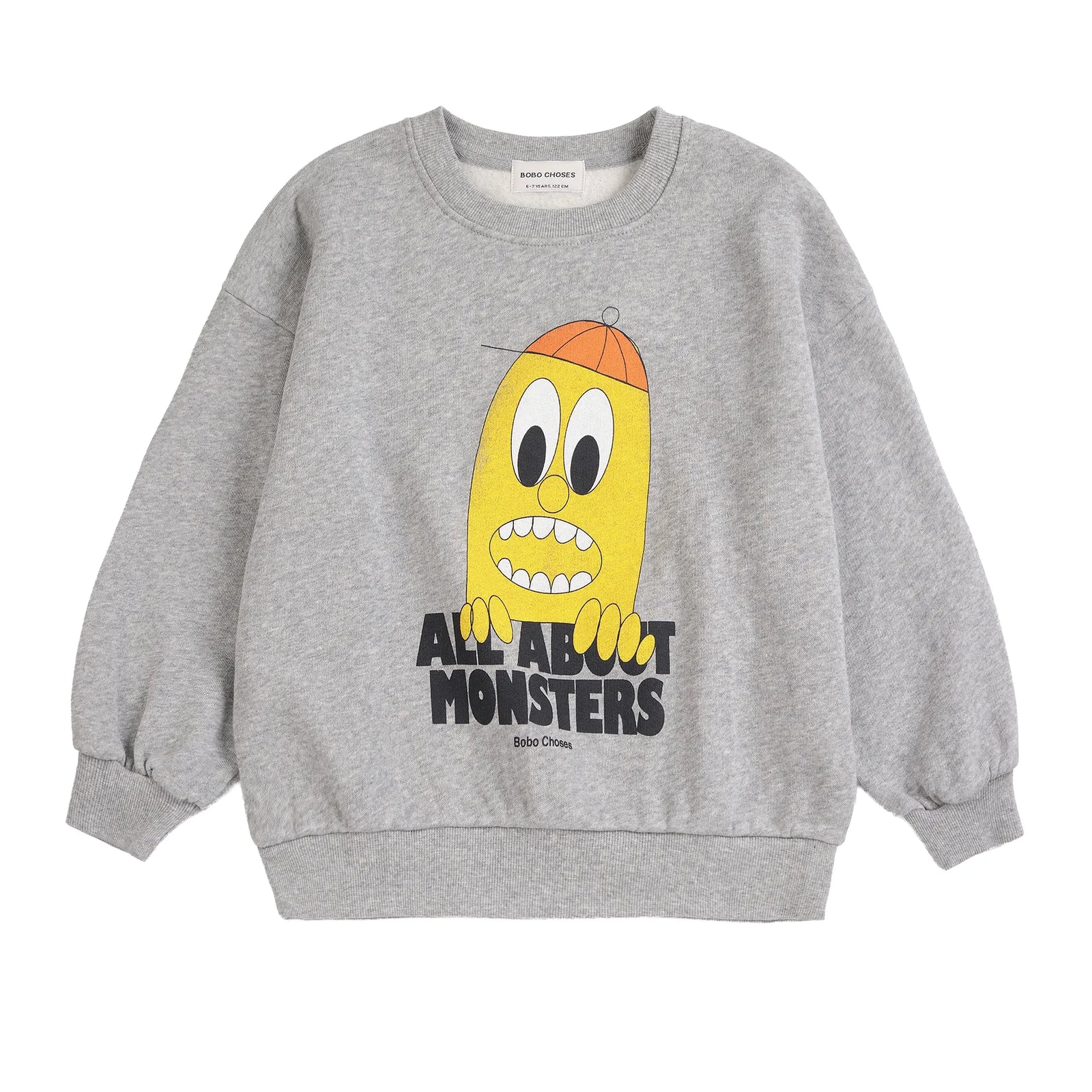 Bobo Choses Bigtooth Lemon Sweatshirt, All About Monsters collection