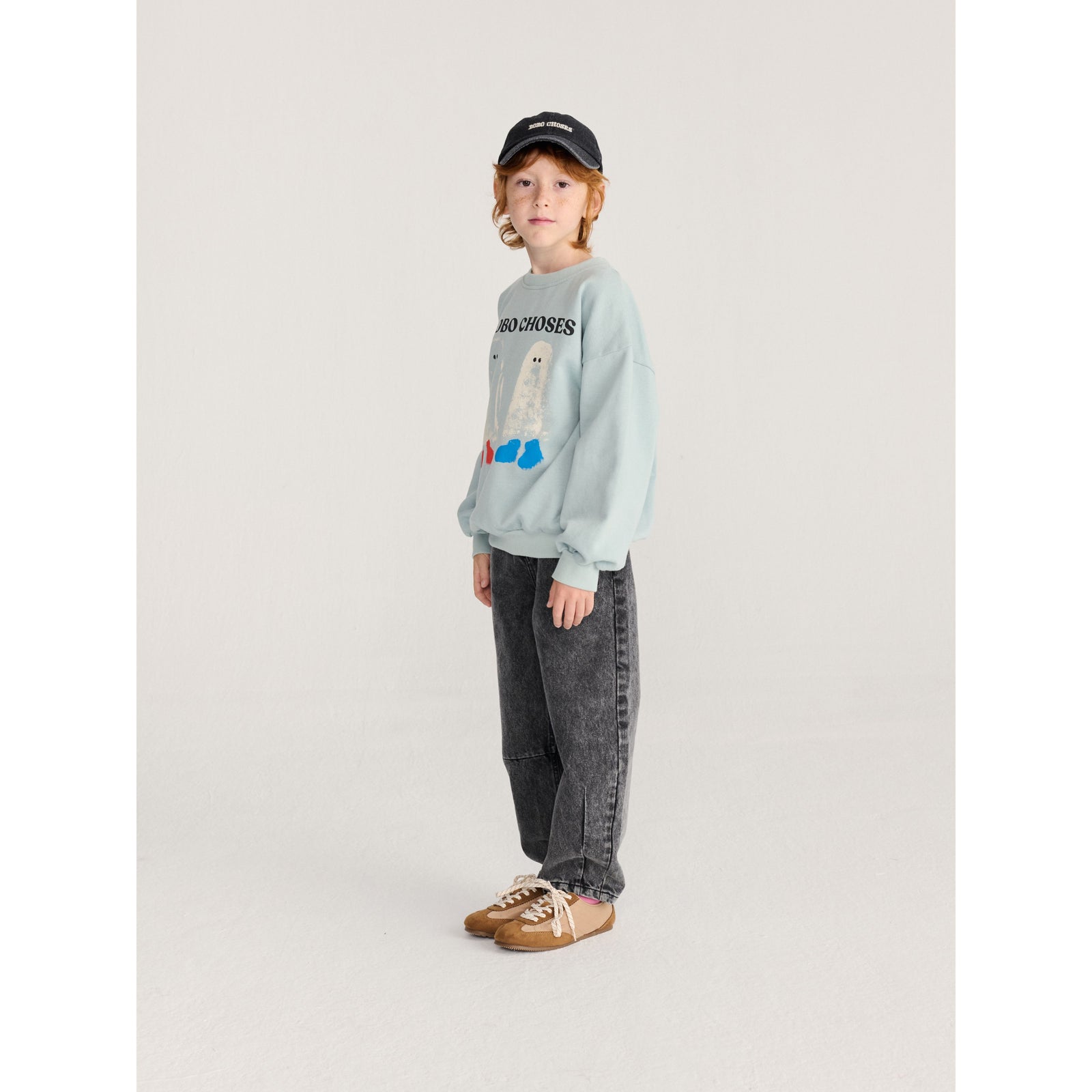 Bobo Choses Booty Ghosts Sweatshirt, All About Monsters collection, view 4