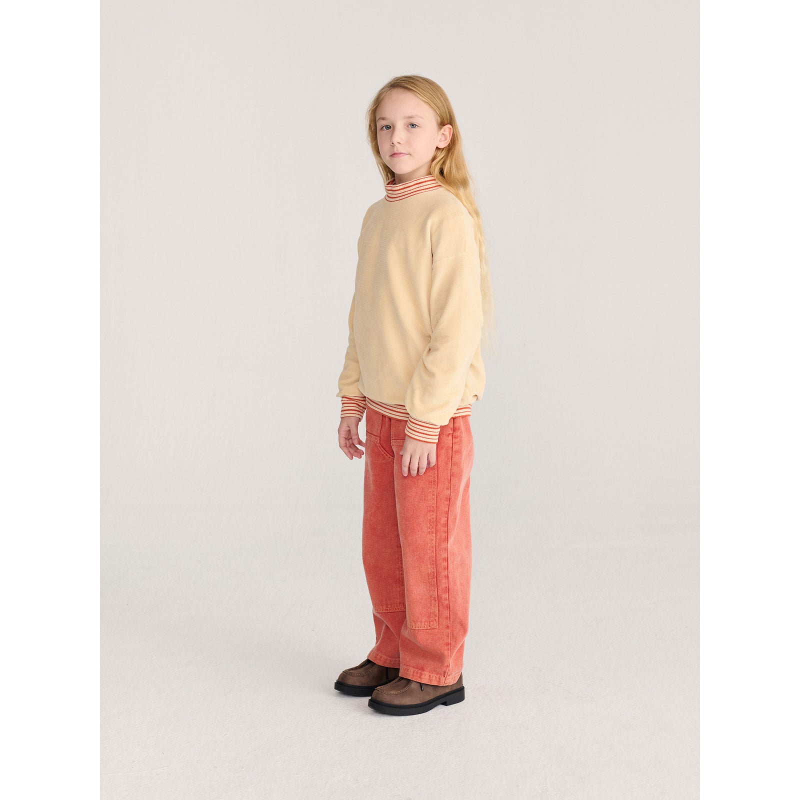 Bobo Choses Taxi Saurus Tag Velvet Sweatshirt, All About Monsters collection, view 2