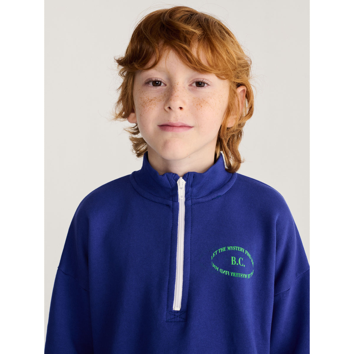 Bobo Choses Mystery Bc Half Zipped Sweatshirt, All About Monsters collection, view 2