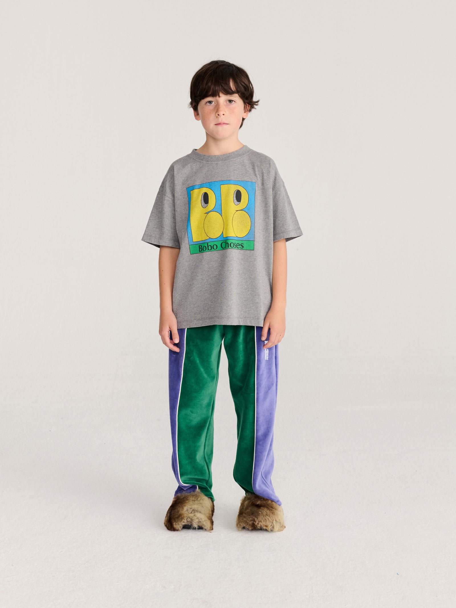Color Block Terry Cloth Jogging Pants