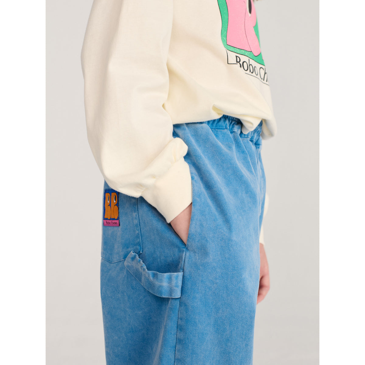 Bobo Choses Booo Bo Choses Tag Woven Pants, All About Monsters collection, view 2