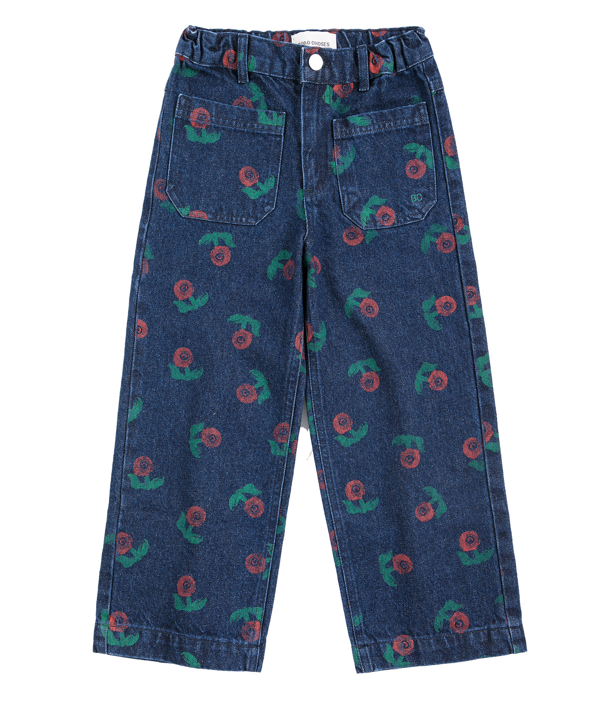 Stamp Bloom All Over Denim Pants