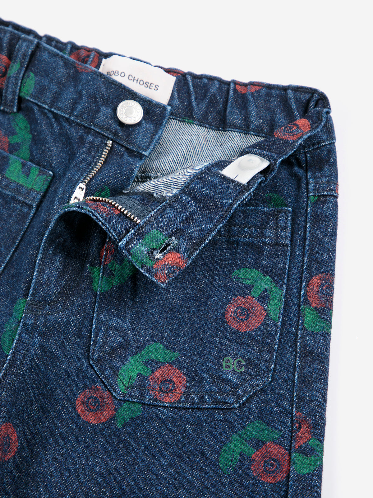 Stamp Bloom All Over Denim Pants