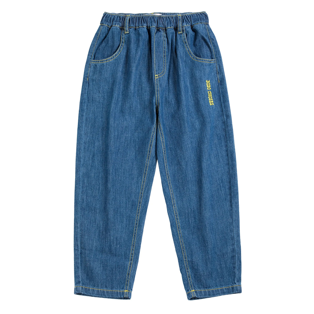 Bobo Choses Taxi Saurus Tag Denim Pants, All About Monsters collection