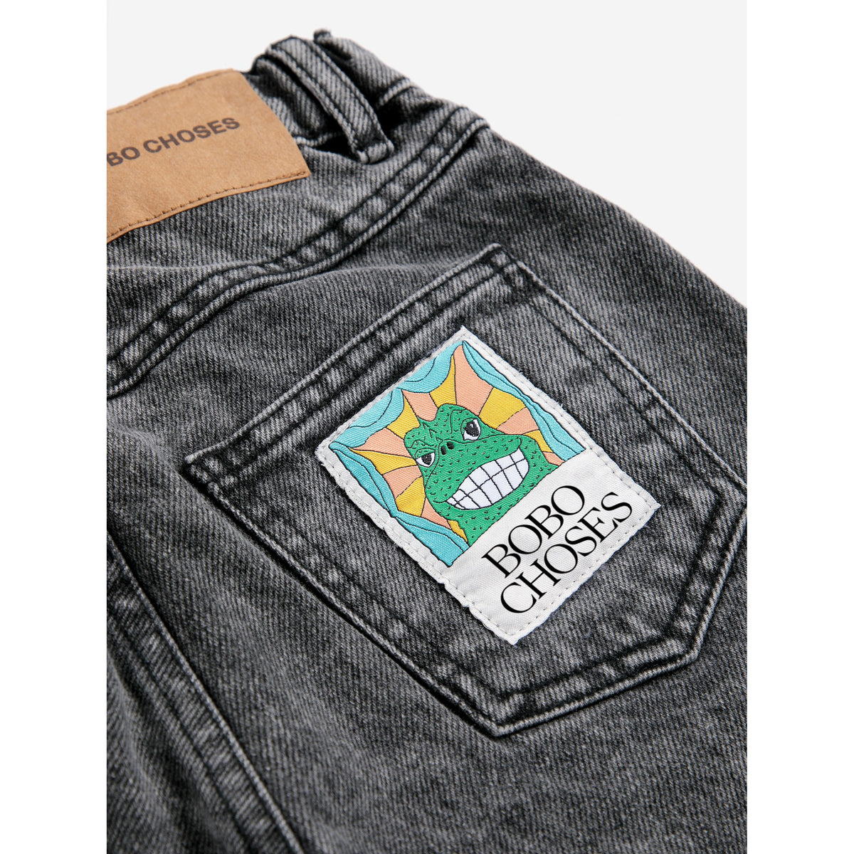 Bobo Choses Beast Tag Denim Pants, All About Monsters collection, view 4