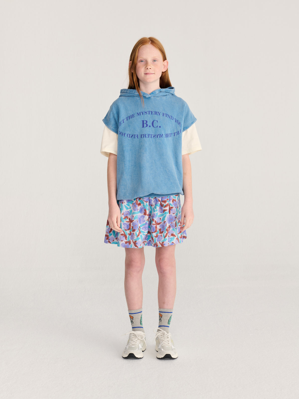 Watercolor All Over Fleece Skirt