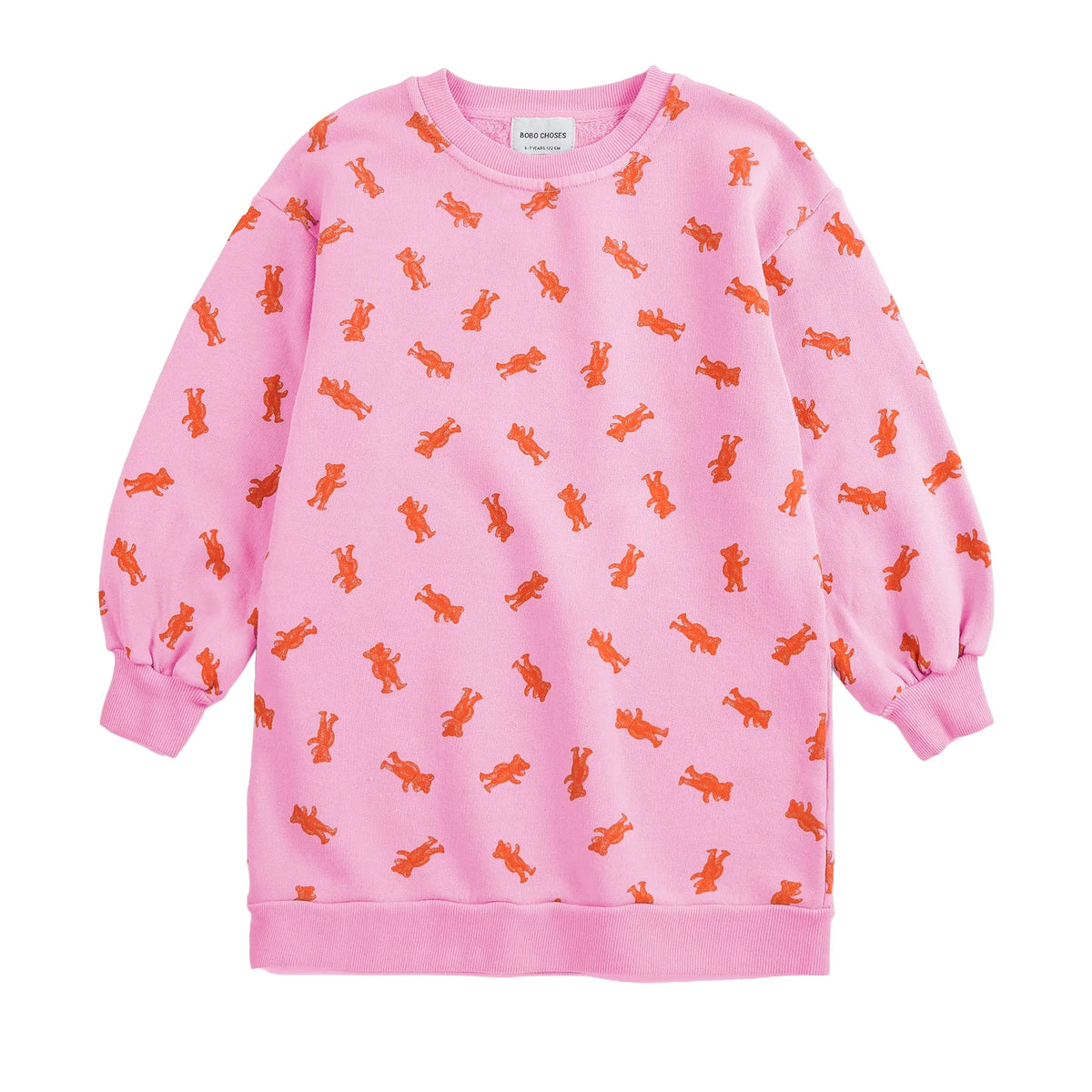 Bobo Choses Softpaw Monster All Over Sweatshirt Dress, All About Monsters collection