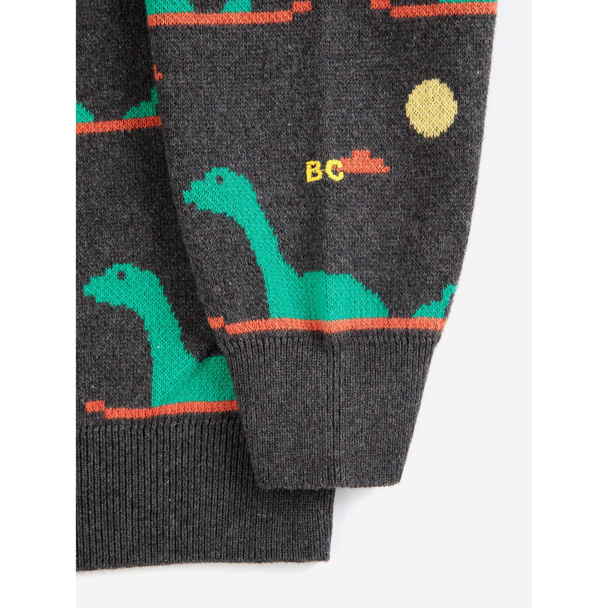 Bobo Choses Lake Monster All Over Jacquard Jumper, All About Monsters collection, view 3