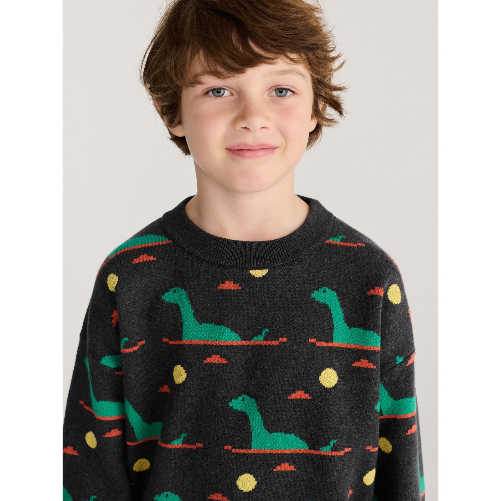Bobo Choses Lake Monster All Over Jacquard Jumper, All About Monsters collection, view 2