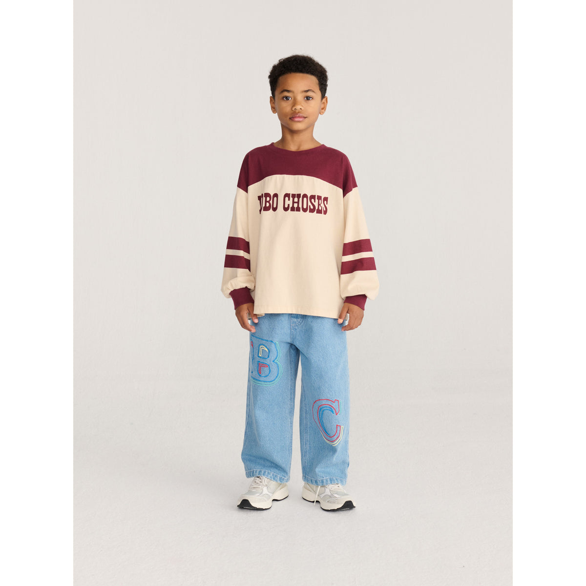 Bobo Choses Embossed Denim Pants