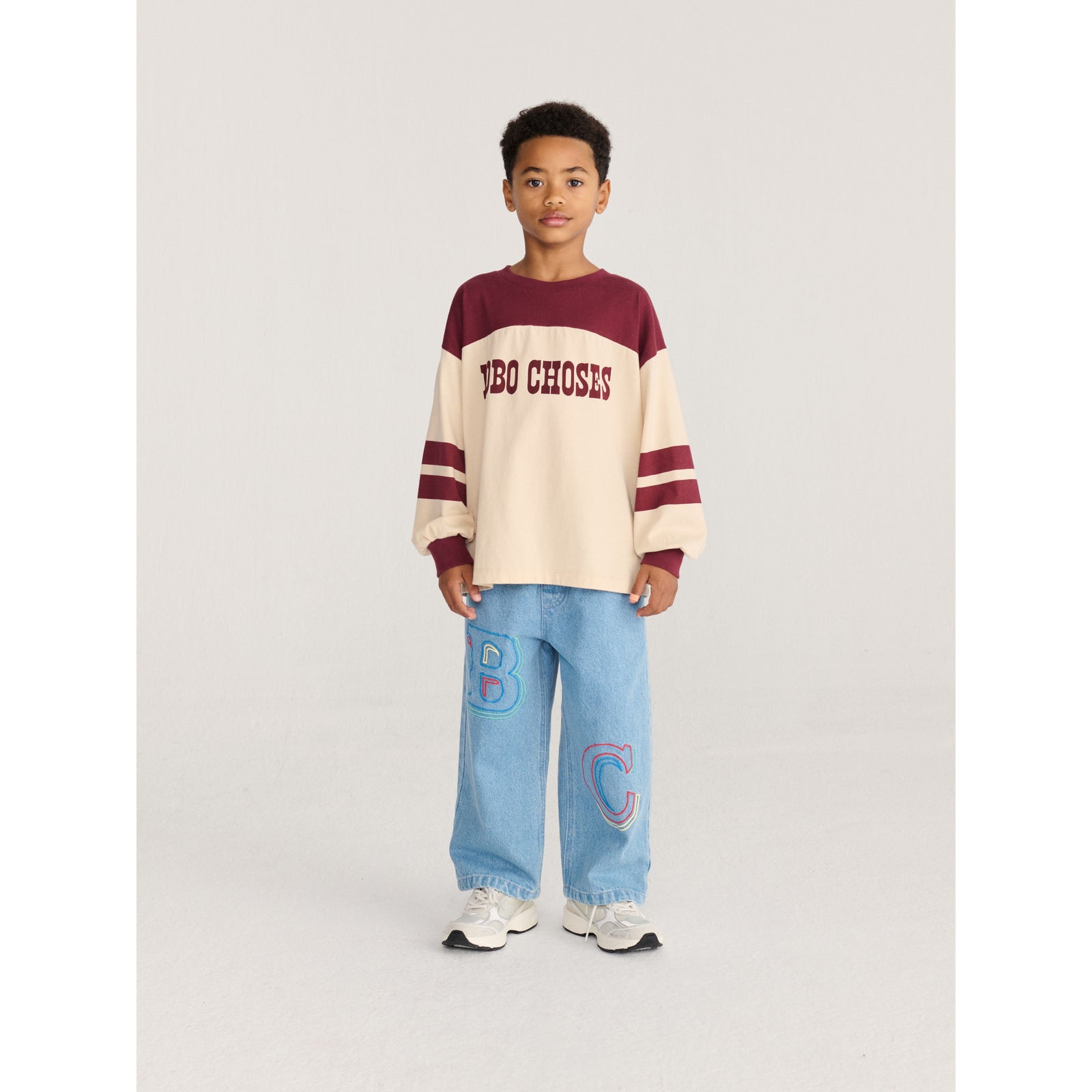 Bobo Choses Embossed Denim Pants
