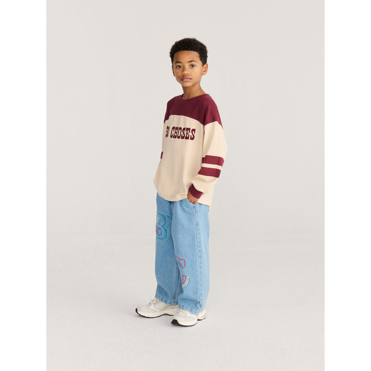 Bobo Choses Embossed Denim Pants