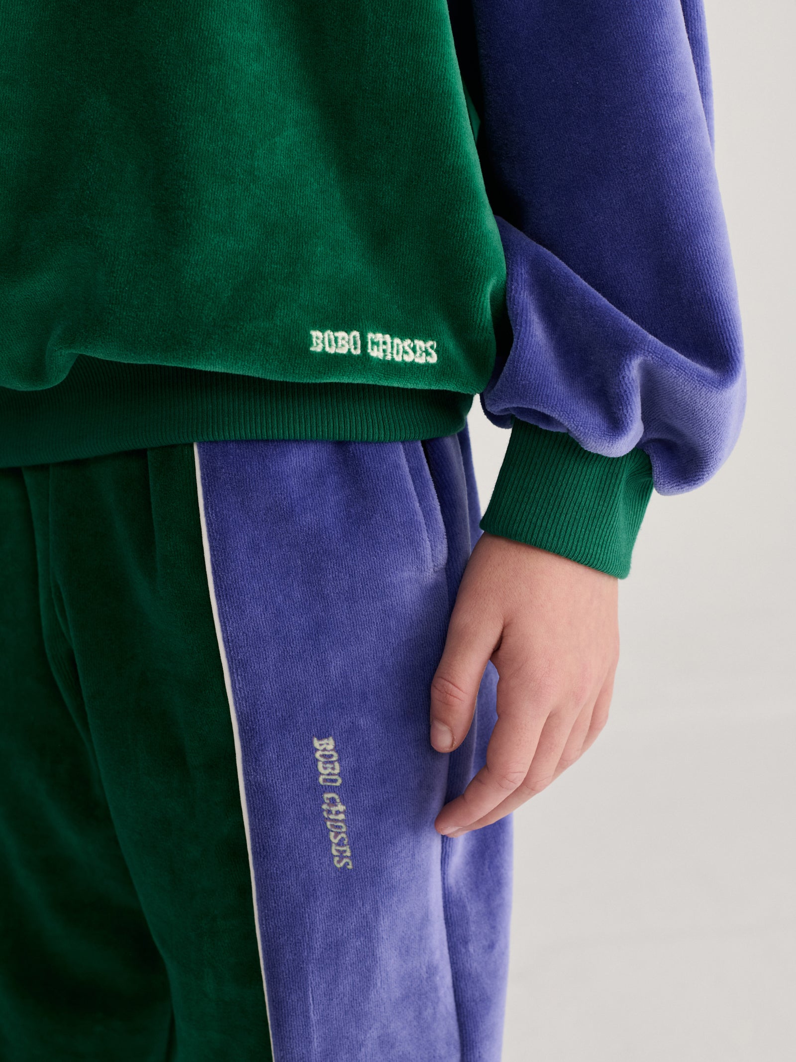 Color Block Terry Cloth Sweatshirt