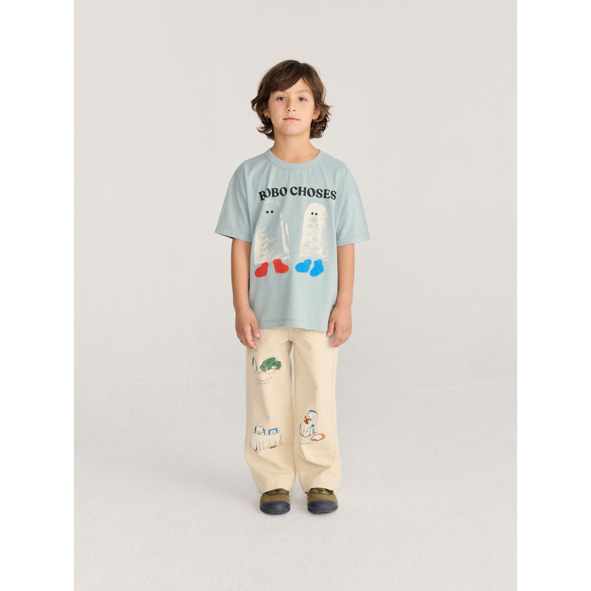 Bobo Choses Booty Ghosts T-Shirt, All About Monsters collection, view 4