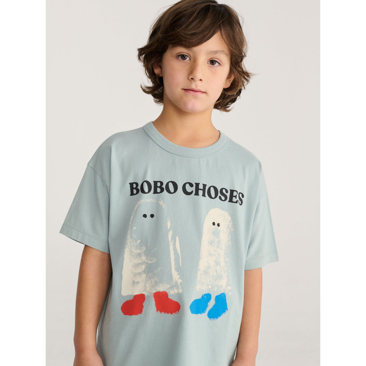 Bobo Choses Booty Ghosts T-Shirt, All About Monsters collection, view 2