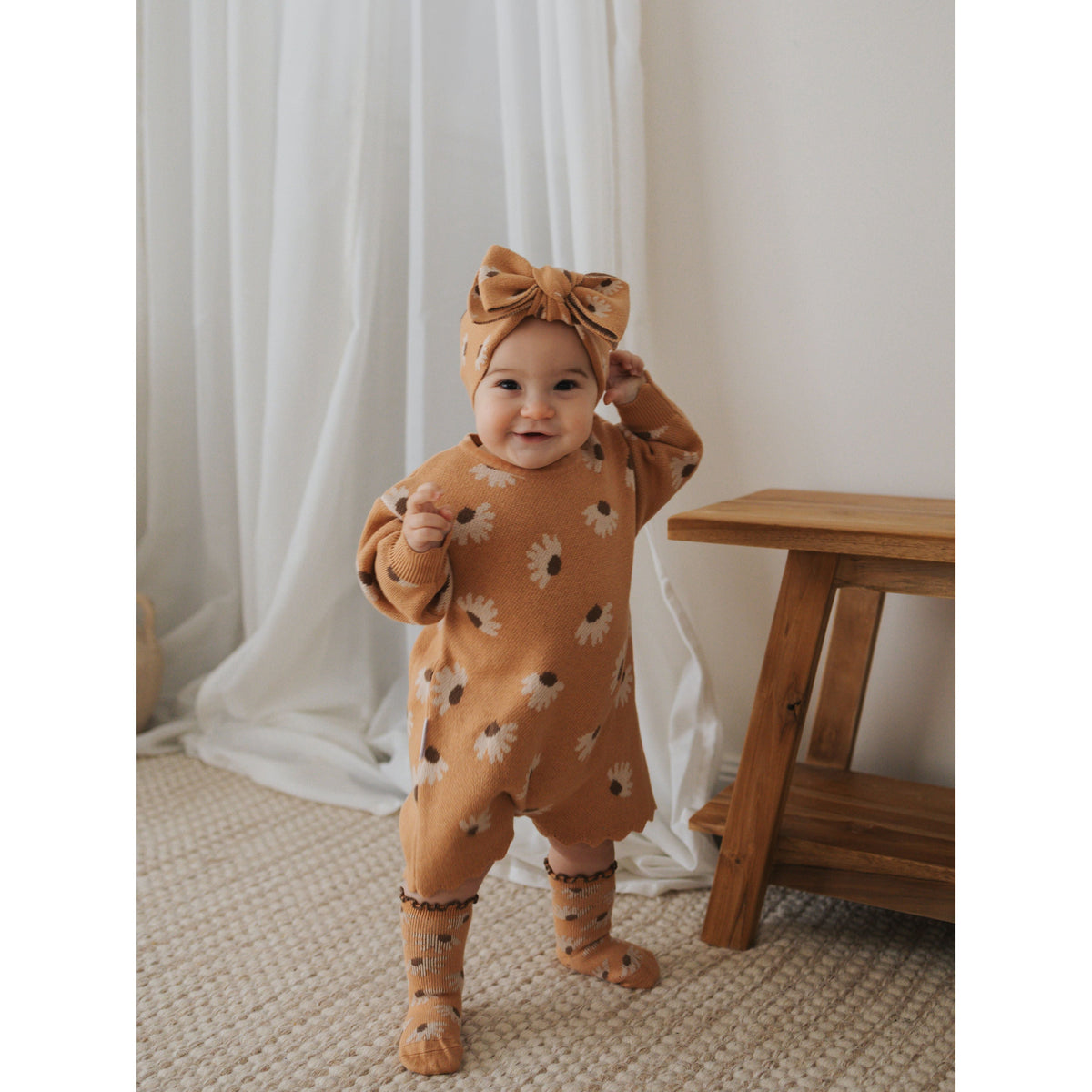 Long Sleeve Playsuit - Hazel