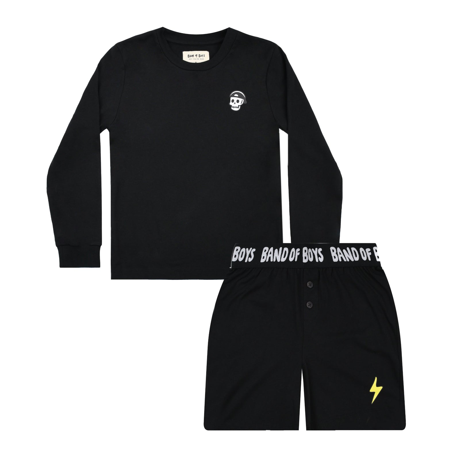 Black Skull Skater Pyjamas