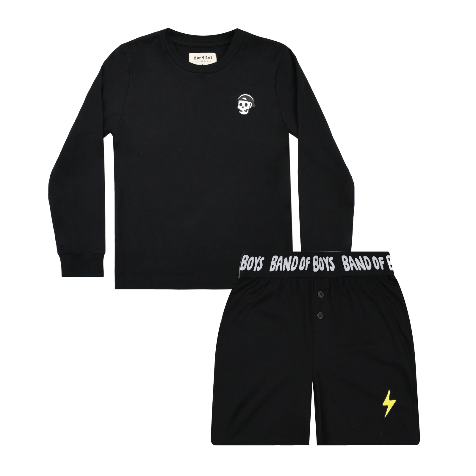 Black Skull Skater Pyjamas