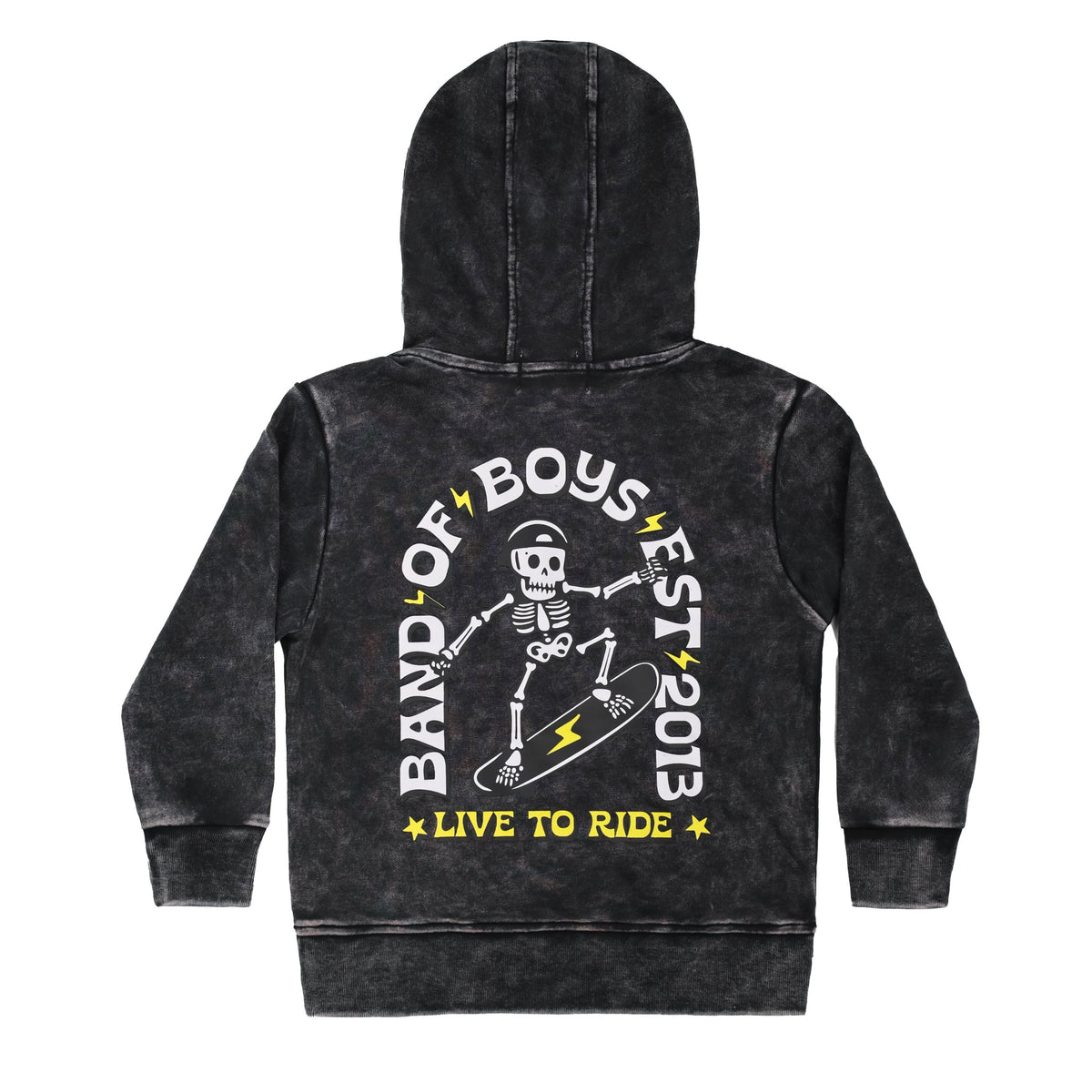 Black Wash Bones Skate Hood