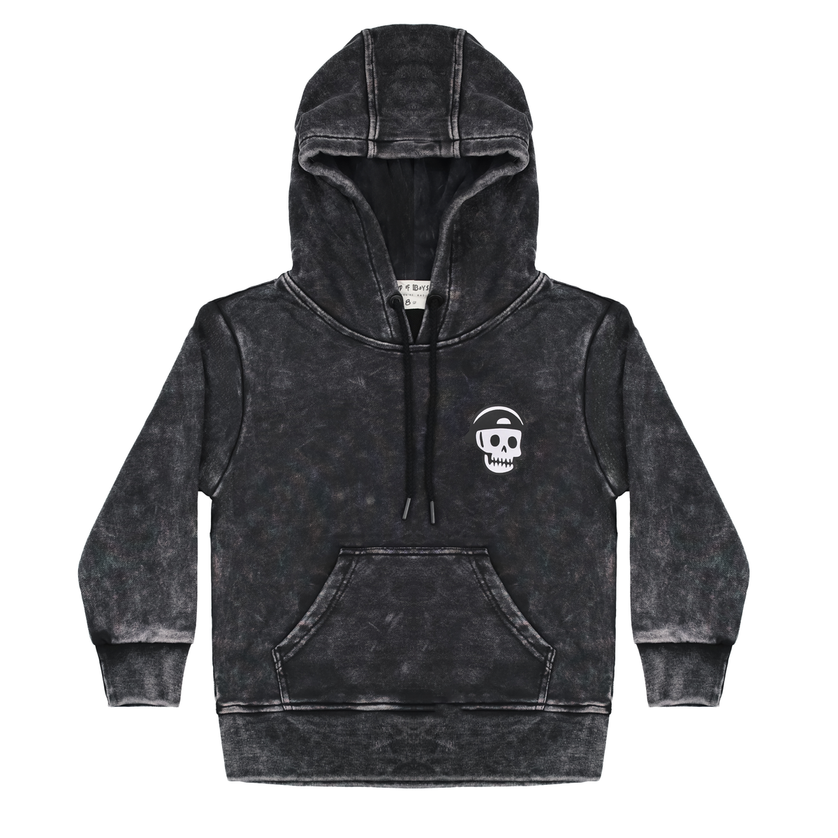 Black Wash Bones Skate Hood