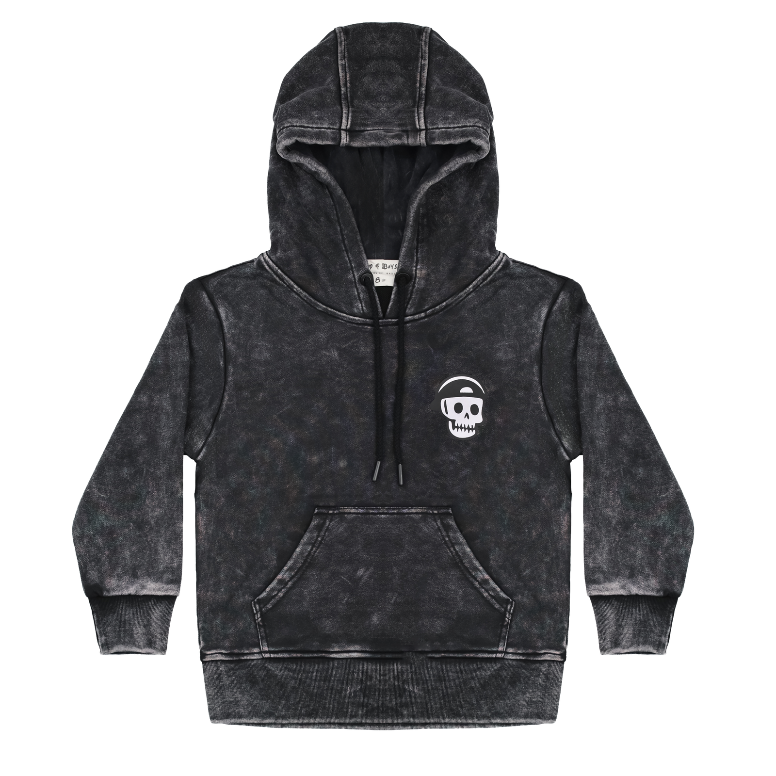 Black Wash Bones Skate Hood