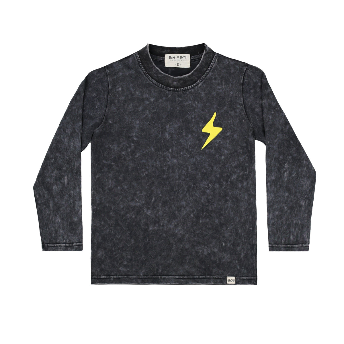Black Wash Bones Skate LS Tee