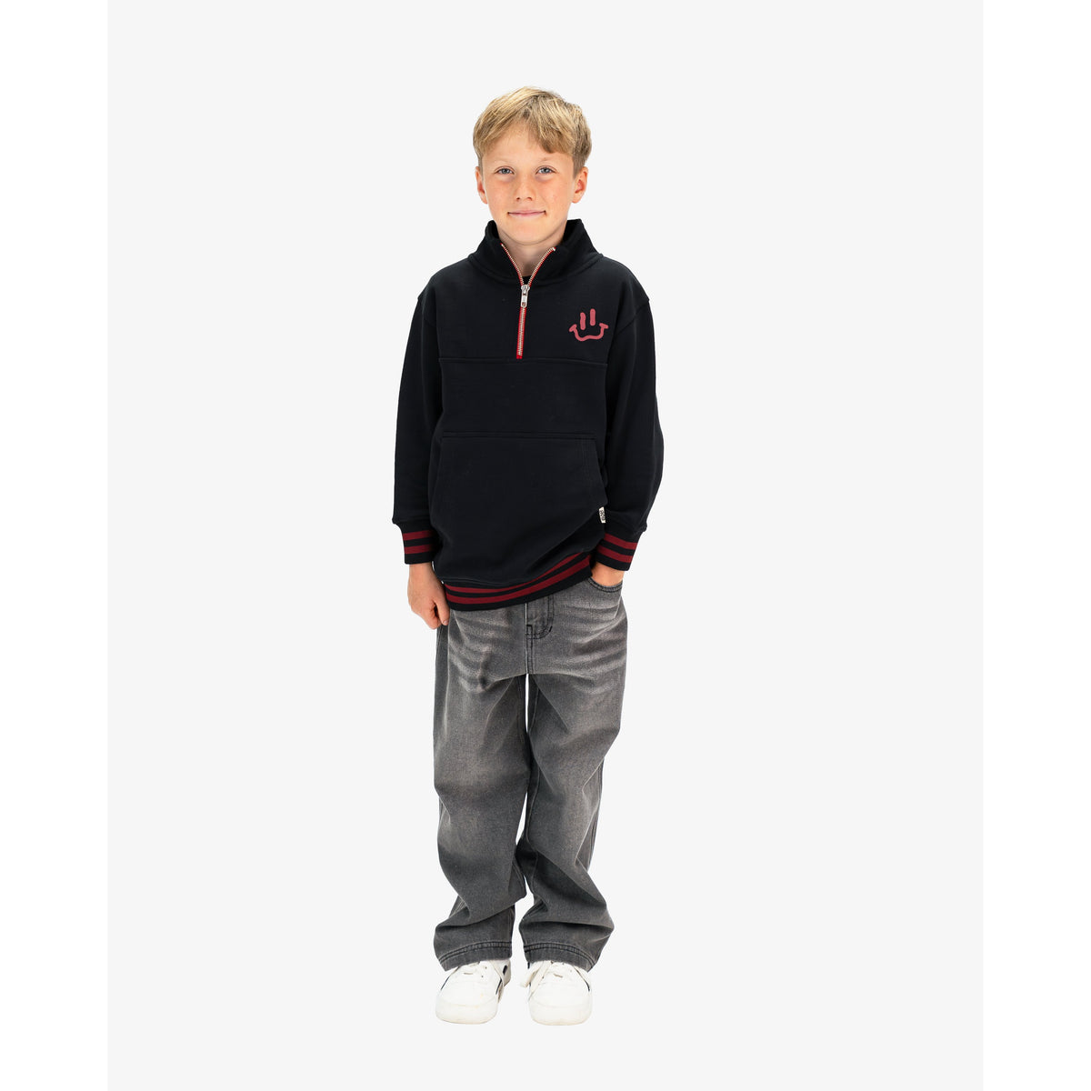 Black Wash Relaxed Jeans