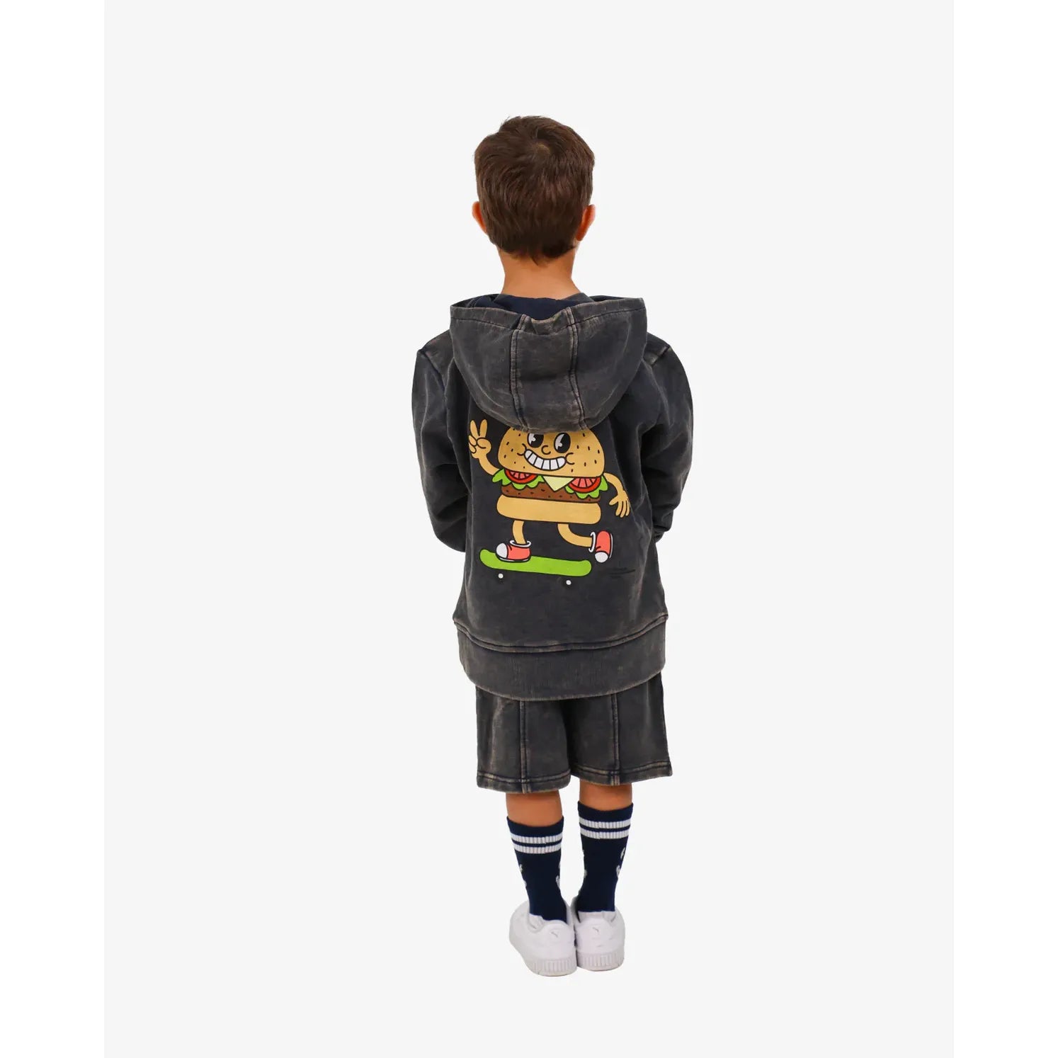Navy Wash Burger Hood
