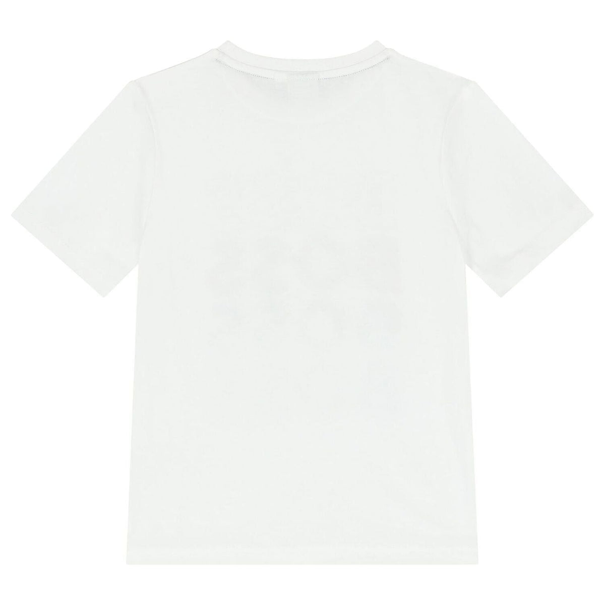 Cotton Round-Collar T-Shirt - White