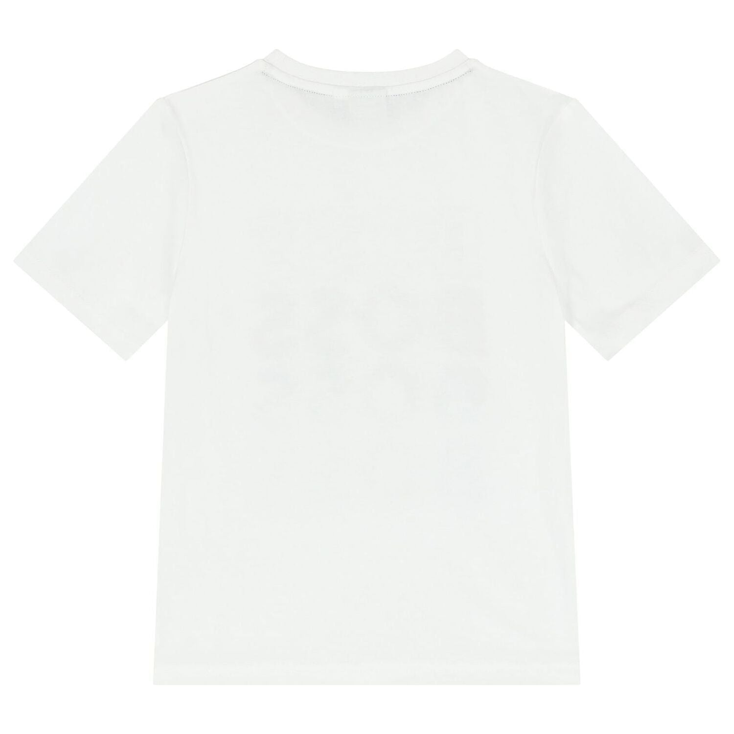 Cotton Round-Collar T-Shirt - White